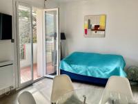 Televízia a/alebo spoločenská miestnosť v ubytovaní Appartement F2 avec terrasse, proche centre et cures - Amélie-les-Bains - FR-1-703-41