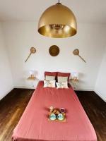 Una cama o camas en una habitaci&oacute;n de La dolce Vita/maison/5km plages