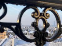 a view of a city from the roof of a building at Rooms with fabulous view on Paris roofs in Paris