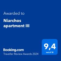 Certifikát, ocenenie alebo iný dokument vystavený v ubytovaní Niarchos apartment III