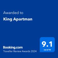 Certifikát, ocenenie alebo iný dokument vystavený v ubytovaní King Apartman