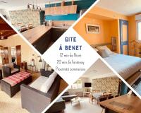 a collage of photos of a kitchen and a living room at Gite pour pros entre Niort et Fontenay &#47; Tout compris in Benet