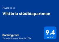 Certifikát, ocenenie alebo iný dokument vystavený v ubytovaní Viktória stúdióapartman
