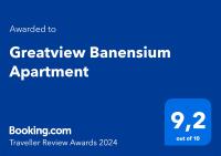 Certifikát, hodnocení, plakát nebo jiný dokument vystavený v ubytování Greatview Banensium Apartment