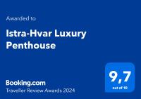 Certifikát, ocenenie alebo iný dokument vystavený v ubytovaní Istra-Hvar Luxury Penthouse