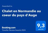 Certifikát, ocenenie alebo iný dokument vystavený v ubytovaní Chalet en Normandie au coeur du pays d'Auge