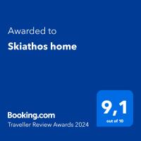 Certifikát, hodnocení, plakát nebo jiný dokument vystavený v ubytování Skiathos home