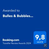 Certifikát, ocenenie alebo iný dokument vystavený v ubytovaní Bulles & Bubbles...