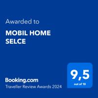 Certifikát, hodnocení, plakát nebo jiný dokument vystavený v ubytování MOBIL HOME SELCE