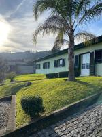 una palmera delante de una casa en Casa Cataleia VILLA INN, en Ponte de Lima