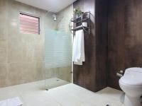 Koupelna v ubytování Hotel Olimpo