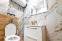 Koupelna v ubytování Apartmenthaus Oborishte