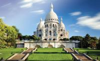 a large white building with a garden in front of it at Chic apart with parking and balcony near Paris in Aubervilliers