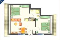 Půdorys ubytování Ferienwohnung Thurbruch