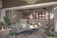 a rendering of a lobby with a couch and tables at Sheraton Dubrovnik Riviera Hotel in Mlini