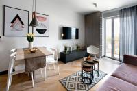 Televízia a/alebo spoločenská miestnosť v ubytovaní Praga Zupnicza P&O Serviced Apartments
