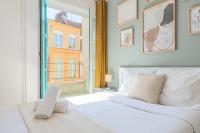 Posteľ alebo postele v izbe v ubytovaní Bright flat in the heart of Vieux Lille.