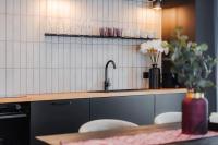 Kuchyň nebo kuchyňský kout v ubytování DeLuxe apartmán s terasou Janské Lázně 3 Ski&Bike by AlkaTravel