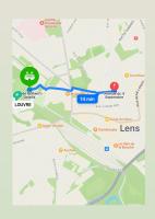 Plan piętra w obiekcie Le Charbon Doré, Train Lens - Paris trajet d'environ 1 heure 10 minutes