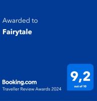 Certifikát, ocenenie alebo iný dokument vystavený v ubytovaní Fairytale