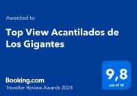 Certifikát, hodnocení, plakát nebo jiný dokument vystavený v ubytování Top View Acantilados de Los Gigantes