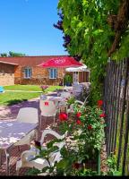 A garden outside Albergue Santa Ana