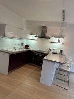 Kuchyň nebo kuchyňský kout v ubytování Apartments Palmovka