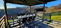 Balkón alebo terasa v ubytovaní Holiday House Dora - Nice home with nice forest view and Outdoor swimming pool, Whirlpool-Jacuzzi, Sauna, 2 bedrooms and WiFi