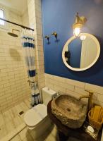 Kúpeľňa v ubytovaní Villa Ulyana Kriaritsi - Athos Sea View & Spa