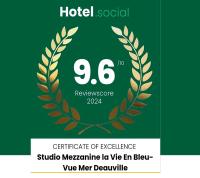 Certifikát, ocenenie alebo iný dokument vystavený v ubytovaní Studio Mezzanine La vie en bleu- Vue mer Deauville