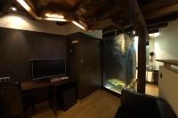 A television and/or entertainment centre at Hotel Boutique El Convento de Mave