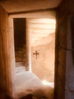 a view of a room with a cross on the wall at Manoir de Pimelles-Bourgogne-Chablis-2h15 Paris 