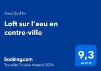 Certyfikat, podpis lub inny dokument wystawiony w obiekcie Loft sur l'eau en centre-ville de Compiègne