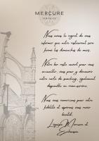 una carta con un dibujo de un edificio en Mercure Amiens Cathédrale, en Amiens