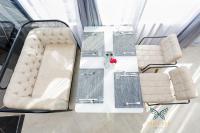 an empty seat in a train car at Shitaye Suite Hotel in Addis Ababa