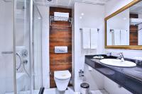 a bathroom with a toilet and a sink and a shower at Mosaic Hotel Old City -Special Category in Istanbul