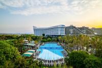 an overhead view of a resort with a swimming pool at Concorde De Luxe Resort - Prive Ultra All Inclusive in Lara