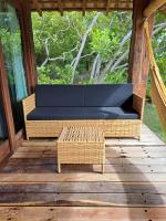 Woodstock Bungalow - Barra Grande - condo frente praiaにあるシーティングエリア