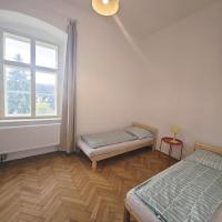 Postel nebo postele na pokoji v ubytování Zámek Ruda nad Moravou