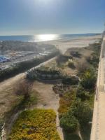 an aerial view of a beach and the ocean at Superbe Appartement Vue Mer T3 70m2 in Mauguio