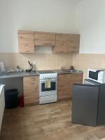 Kuchyň nebo kuchyňský kout v ubytování Apartmán Krkovička