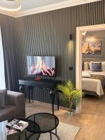 TV a/nebo společenská místnost v ubytování 12 rooms hotel