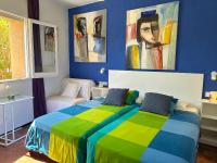 Posteľ alebo postele v izbe v ubytovaní Apartamento con jardín a 11 metros de la playa. B1.