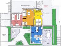 a plan of the proposed site of a new cafeteria at Les Nympheas, appart, grand jardin au calme, parking gratuit,15 min Disneyland, in Crécy-la-Chapelle