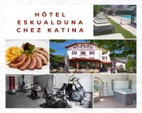 a collage of photos of the hotel escuela chez kittima at Hotel Eskualduna Chez Katina in Saint-Martin-dʼArrossa