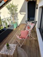 Balkon lub taras w obiekcie Les Cottages de Carine