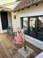 Balkon lub taras w obiekcie Les Cottages de Carine