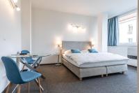 Postel nebo postele na pokoji v ubytování Vienna Cube Apartments Contactless Check IN