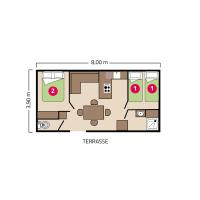 Plan piętra w obiekcie Camping la Corniche