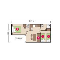 Plan piętra w obiekcie Camping la Corniche